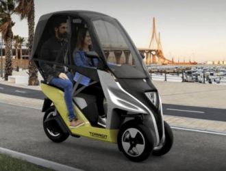 西班牙公司推出零排放电动三轮车 双座位+碳纤车篷