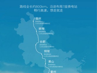 蔚来G3京台高速浙皖段高速换电网络打通 共布局7座换电站